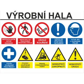 Označení vstupu - Výrobní hala UV tisk plast 3mm 400 x 300 mm