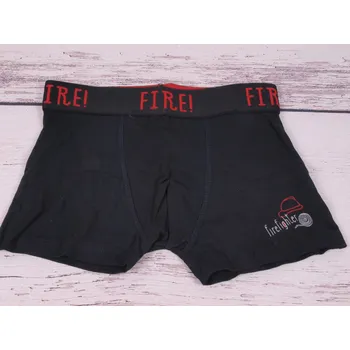 Chlapecké spodní prádlo boxerky YO černé s hasičským motivem velikost oblečení - děti: 110/116