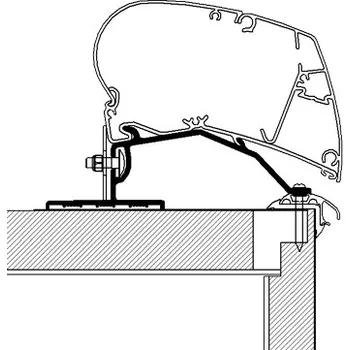 Markýza Adaptér střešní na karavan 450 cm