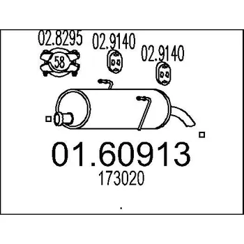 Auto-moto Zadní tlumič výfuku MTS 01.60913
