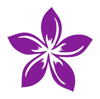 Samolepící dekorace Květina dekor 027 pravá plumérie (14 - fialová) SAMOLEPKA NA AUTO, NÁLEPKA, FÓLIE, POLEP, TUNING, VLASTNÍ TEXT, TISK, AUTOSAMOLEPKY.cz, POLEPY, OBRÁZEK, LOGO, 3D STICKERS