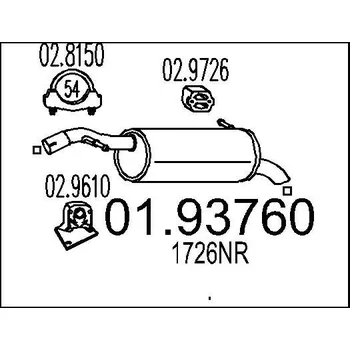 Auto-moto Zadní tlumič výfuku MTS 01.93760