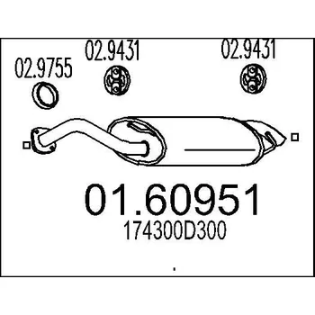 Auto-moto Zadní tlumič výfuku MTS 01.60951