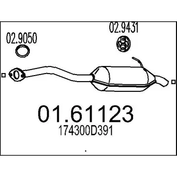 Auto-moto Zadní tlumič výfuku MTS 01.61123