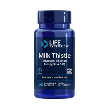 Zdraví Life Extension Milk Thistle (Silymarin-Silibinins-Isosilybin A &/ B) Doplněk stravy s extraktem z ostropestřce mariánského 60 ks, vegetariánská kapsle, 750 mg