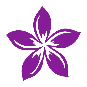 Samolepící dekorace Květina dekor 027 levá plumérie (14 - fialová) SAMOLEPKA NA AUTO, NÁLEPKA, FÓLIE, POLEP, TUNING, VLASTNÍ TEXT, TISK, AUTOSAMOLEPKY.cz, POLEPY, OBRÁZEK, LOGO, 3D STICKERS