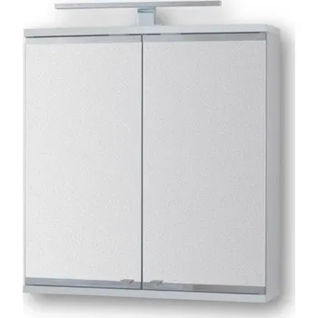 Nábytek ARLES 50 - horní zrcadlová skříňka s LED osvětlením, 50 x 64 x 15 cm OLNARL50