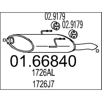 Auto-moto Zadní tlumič výfuku MTS 01.66840
