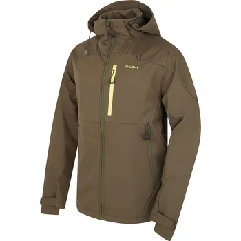 Pánská casual bunda Husky Pánská softshell bunda Sauri M M, tm. khaki