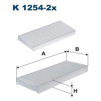 Ventilátor topení a klimatizace Filtr, vzduch v interiéru FILTRON K 1254-2x
