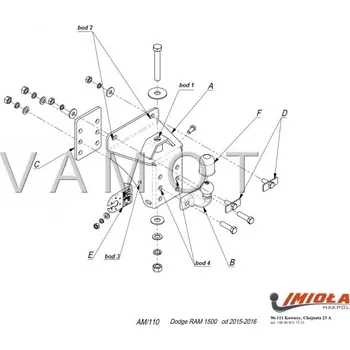 Tažné zařízení Tažné zařízení Dodge RAM 1500 (2015 a novější) (7579)