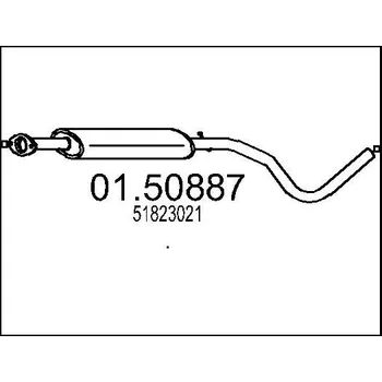 Auto-moto Střední tlumič výfuku MTS 01.50887