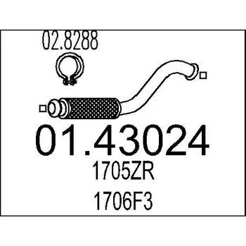 Výfuková trubka Výfuková trubka MTS 01.43024