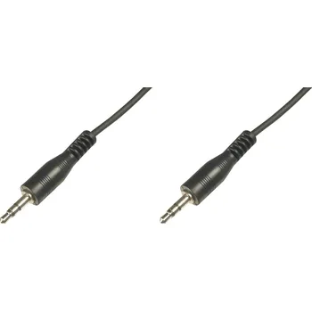Audio kabel Digitus AK-510100-025-S jack audio kabel [1x jack zástrčka 3,5 mm - 1x jack zástrčka 3,5 mm] 2.50 m černá