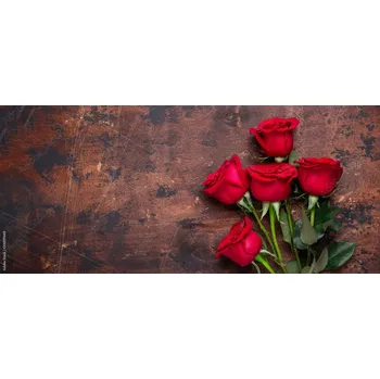 Skleněný obklad do kuchyně Rudé růže 300091669