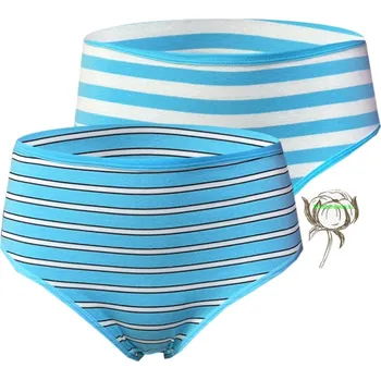 Kalhotky Dámské bavlněné kalhotky - Tinasan duo NBR04 (Balení/2ks) Barva: Tyrkysová, Velikost: M