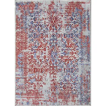 Koberec Ručně vázaný kusový koberec Diamond DC-JKM Silver/blue-red, 120x170, červená, chodba / předsíň, Diamond Carpets India - 1 rok na vrácení + DOPRAVA ZDARMA k Vám i zpět
