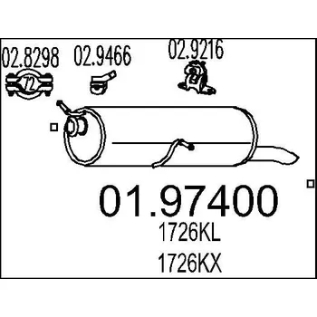 Tlumič výfuku Zadní tlumič výfuku MTS 01.97400