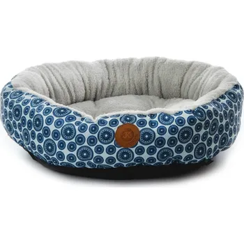 Pelíšek pro psa JK ANIMALS, pelíšek Ring, pohodlný pelíšek pro psy, modré kruhy, 60×14 cm