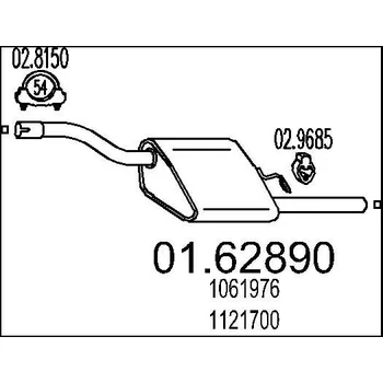 Tlumič výfuku Zadní tlumič výfuku MTS 01.62890