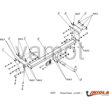 Tažné zařízení Tažné zařízení Renault Koleos (I) (2008 - 2016 (I)) (5328)