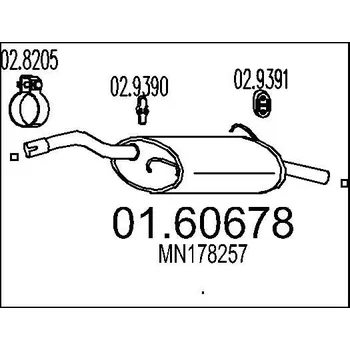 Auto-moto Zadní tlumič výfuku MTS 01.60678