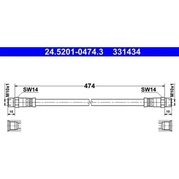 Brzdová hadice Brzdová hadice ATE 24.5201-0474.3