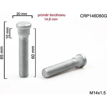 Závitořezný nástroj 5ks šteftů M14x1,5x60