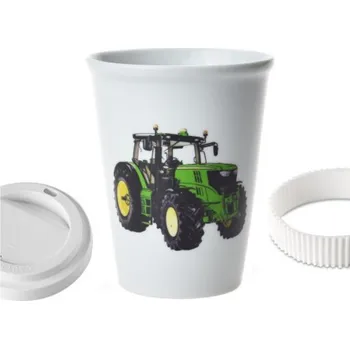 Termohrnek Porcelánový pohárek na kávu sebou Coffee to Go! TRAKTOR - 440 ml