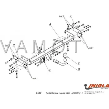 Tažné zařízení Tažné zařízení Ford Edge (2015 a novější) (8059)