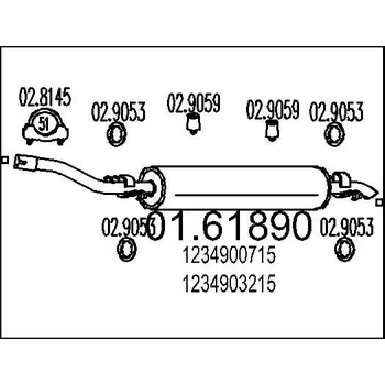 Auto-moto Zadní tlumič výfuku MTS 01.61890