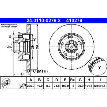 Brzdový kotouč Brzdový kotouč ATE 24.0110-0276.2