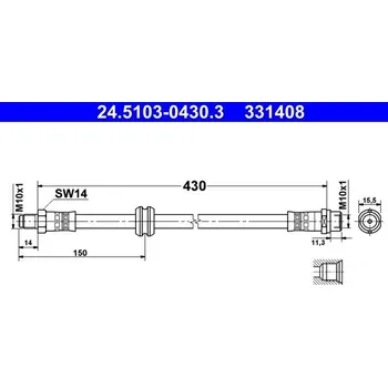 Brzdová hadice Brzdová hadice ATE 24.5103-0430.3