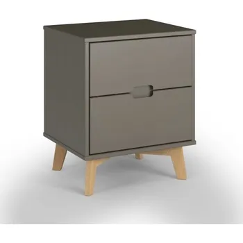 Noční stolek Noční stolek Nicos šedý (Stolek z masivu - borovice)