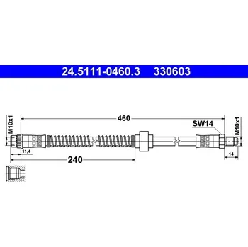 Brzdová hadice Brzdová hadice ATE 24.5111-0460.3