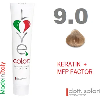 Barva na vlasy Love me Color 9.0 (100ml) - profesionální barva na vlasy s keratinem