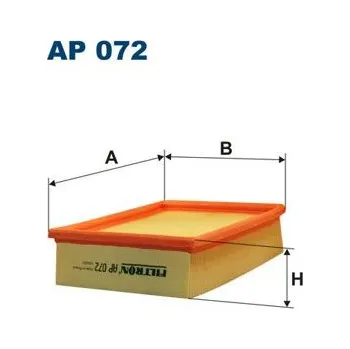 Vzduchový filtr Vzduchový filtr FILTRON AP 072