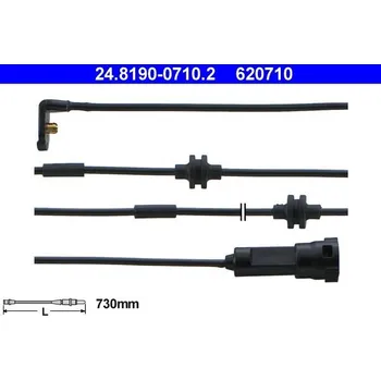 Brzdový systém Výstražný kontakt, opotřebení obložení ATE 24.8190-0710.2