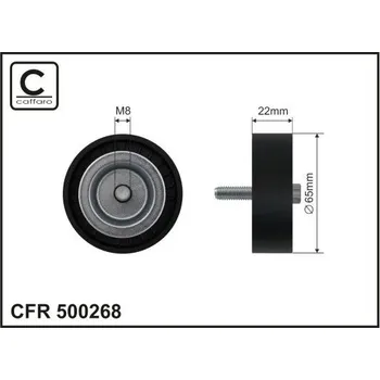 Vratná/vodicí kladka, klínový žebrový řemen CAFFARO 500268