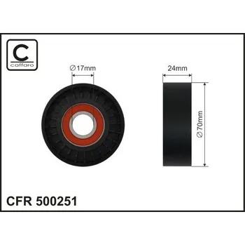 Auto-moto Napínací kladka, žebrovaný klínový řemen CAFFARO 500251