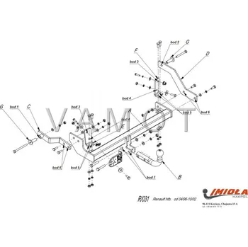 Tažné zařízení Tažné zařízení Renault Megane 5D (1995 - 2002 (I)) (5344)