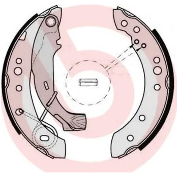 Brzdový systém Sada brzdových čelistí BREMBO S 61 526