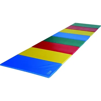 Gymnastika Žíněnka skládací 8-dílná, 480x120x3 cm, PE, multibarevná