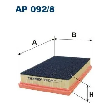 Autodíl Vzduchový filtr FILTRON AP 092/8