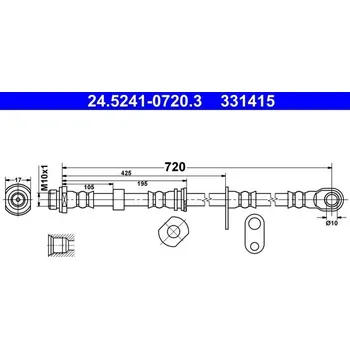 Brzdový systém Brzdová hadice ATE 24.5241-0720.3