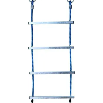 Žebřík Lanový žebřík Herkules PES 16 mm, hliníkové příčky, 3 ks/m, modrý