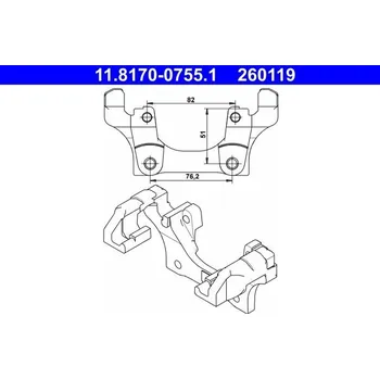 Brzdový třmen Držák, brzdový třmen ATE 11.8170-0755.1