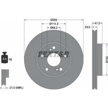 Brzdový kotouč Brzdový kotouč TEXTAR 92144403