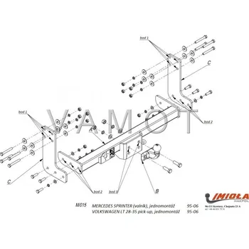 Tažné zařízení Tažné zařízení VW LT 28-35, pick-up (1995 - 2006) (4600)