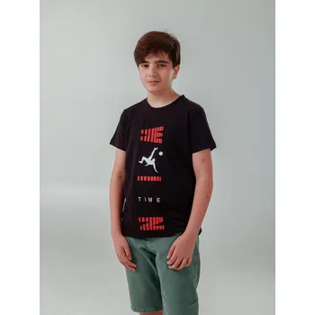 Chlapecké tričko Chlapecké triko - Winkiki WTB 01792, černá/ červený nápis/ 020 Barva: Černá, Velikost: 158